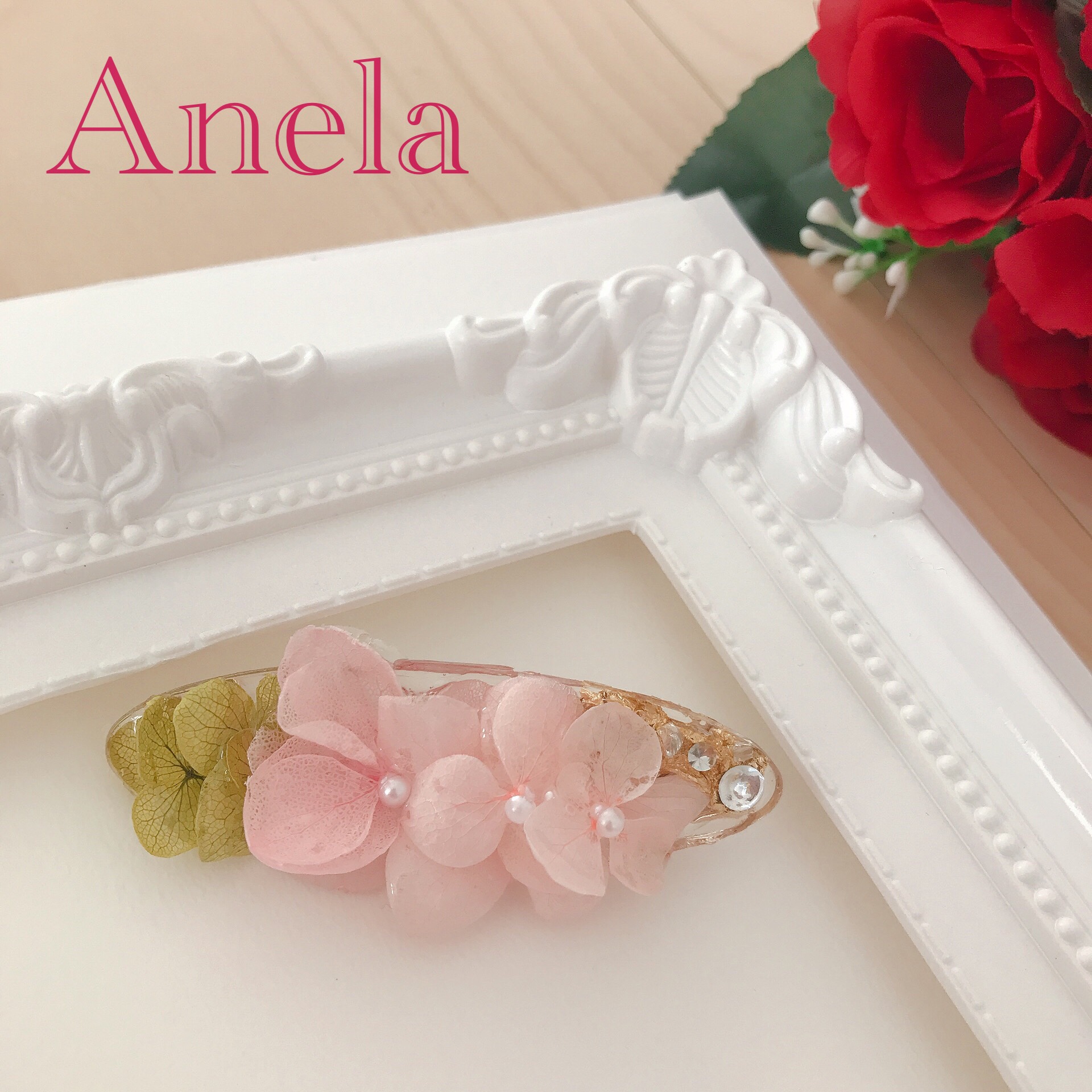 ♡ 花咲く紫陽花のバレッタ ♡ 押し花 ♡ バレッタ Anela 通販｜Creema 