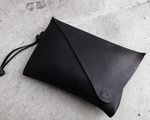 pas de calais 黒パッチワークレザーバッグ未使用品 革と古布のパッチワークバッグ（黒の革＋着物生地）No.01016-45