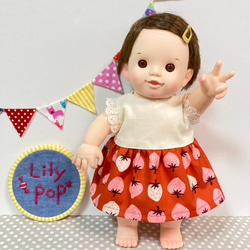 ラブリー青りんごのワンピース♡ ぽぽちゃん 服 USAコットン