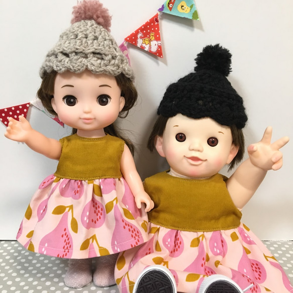 【在庫限り】ピンク洋ナシのコーデュロイワンピース♡　ぽぽちゃん　服　ＵＳＡコットン 5枚目の画像