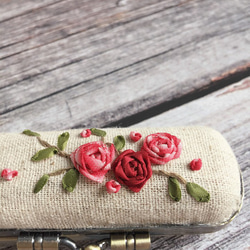 古典小巧紅玫瑰飾品盒/唇膏收納盒/口紅盒/飾品收納盒 第1張的照片