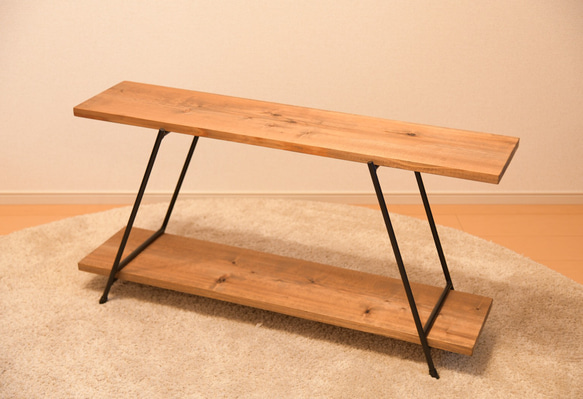 アイアン シェルフ ラック 棚 杉板 ビンテージ ステイン仕上げ  