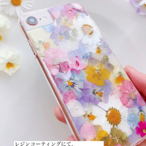 全機種対応♡花いっぱい敷き詰め押し花ケース♡ iPhoneケース・カバー  