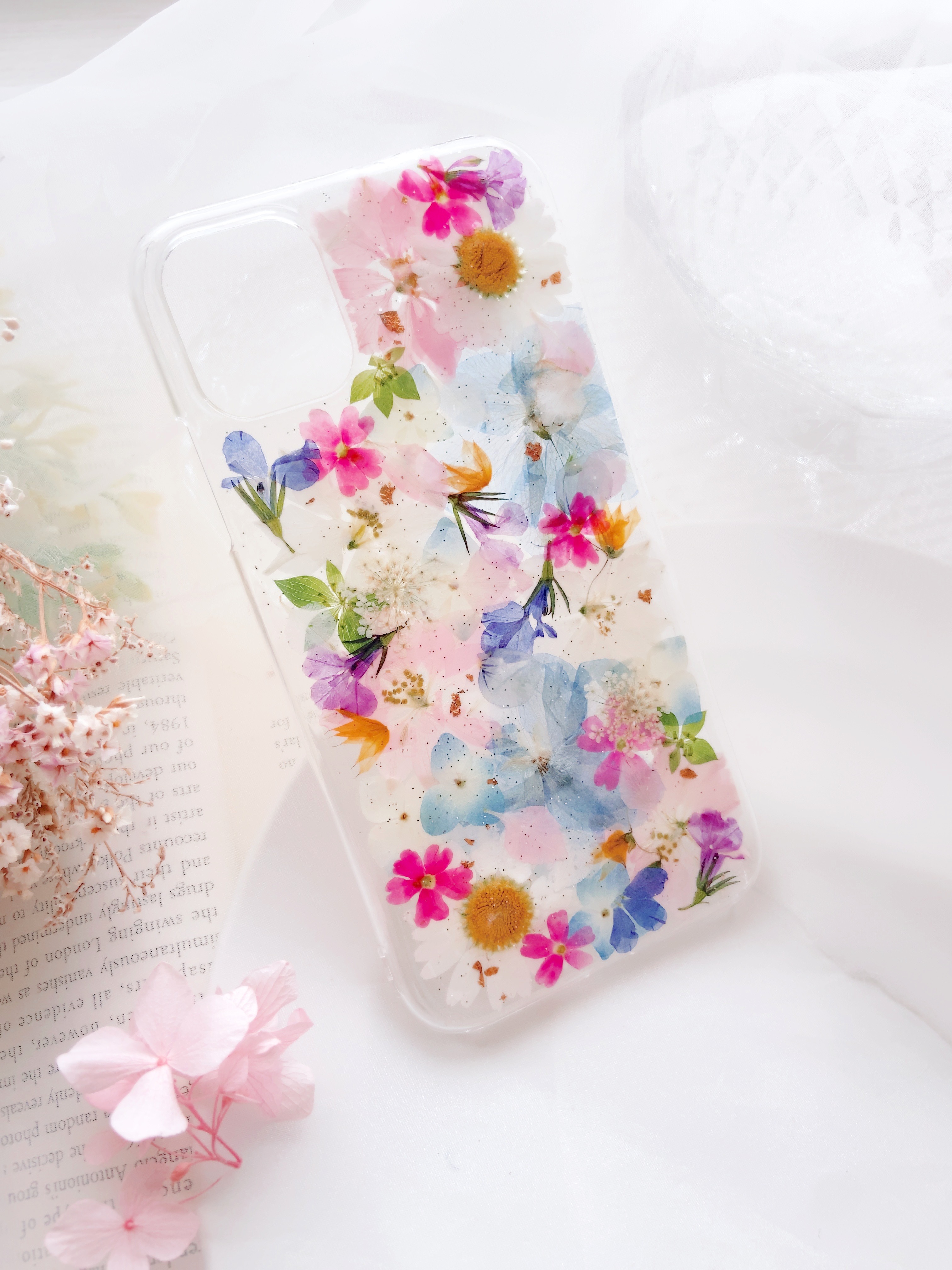 New .❁.｡.:*:.｡.✽.全機種対応♡押し花ケース 