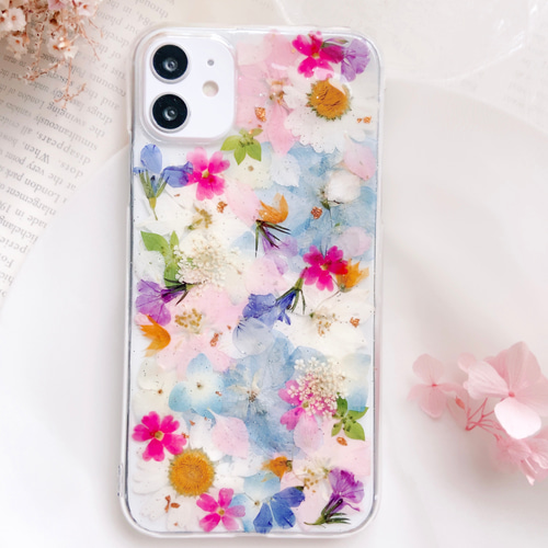 New .❁.｡.:*:.｡.✽.全機種対応♡押し花ケース  