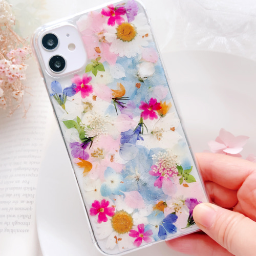 New .❁.｡.:*:.｡.✽.全機種対応♡押し花ケース 