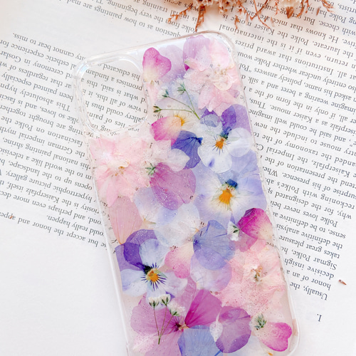 ❁❀押し花ケース❁❀オーダー❁全機種対応 押し花 スマホケース 全機種対応 iPhoneケース・カバー floora