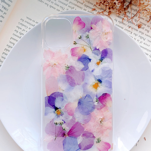 ❁❀押し花ケース❁❀オーダー❁全機種対応 ❁.。.:*:.。.✽.。全機種対応♡押し花ケース