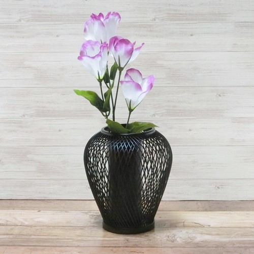 駿河竹千筋細工　花器　涼香　塗り　伝統工芸の竹細工