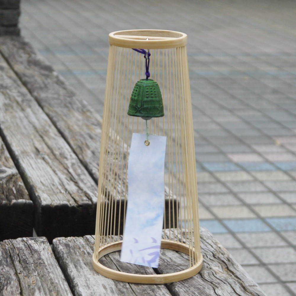 駿河竹千筋細工　置き風鈴　初風　25　伝統工芸の竹細工