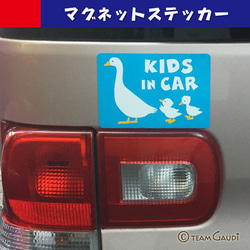 マグネット ステッカー こどもがのってます アヒルの親子 (全５色) 4枚目の画像