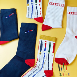 “ 2021年母親節時尚”穿的文具郵政編碼象牙襪襪子女士/男士 第2張的照片