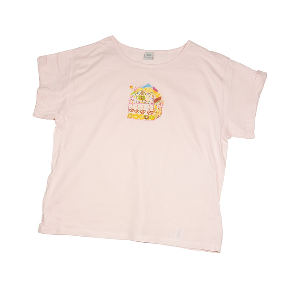 ヘンゼルとグレーテルのお菓子の家Tシャツ　レディース フリー　Tcollector 1枚目の画像