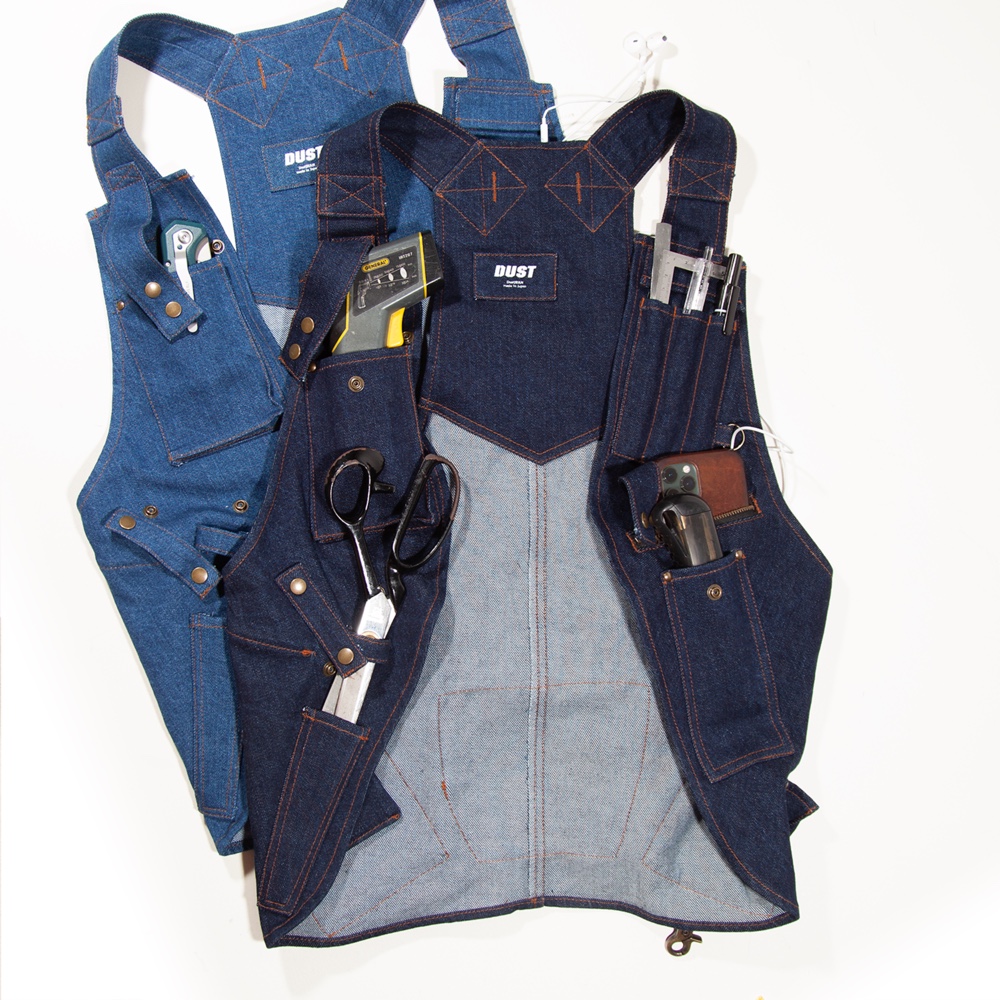 ＜予約商品＞クリエーターが欲しいから作りました。シルクスクリーン プリンター用 児島産デニム クリエイティブ 作業ベスト