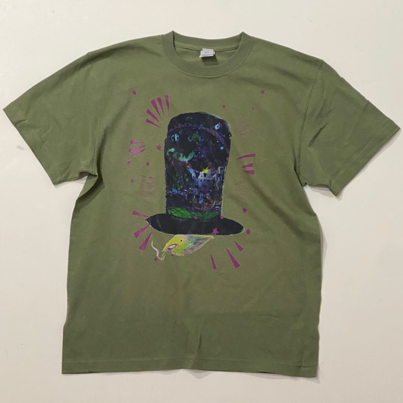 シルクハットの怪しい生物イラストTシャツ ユニセックスS〜XXL Tcollector 2枚目の画像
