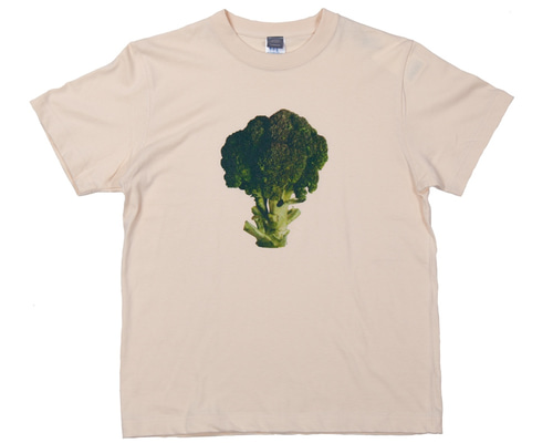 肉とブロッコリーイラストTシャツ 肉とブロッコリーイラストTシャツ Ilustrata 男性 ブロッコリー