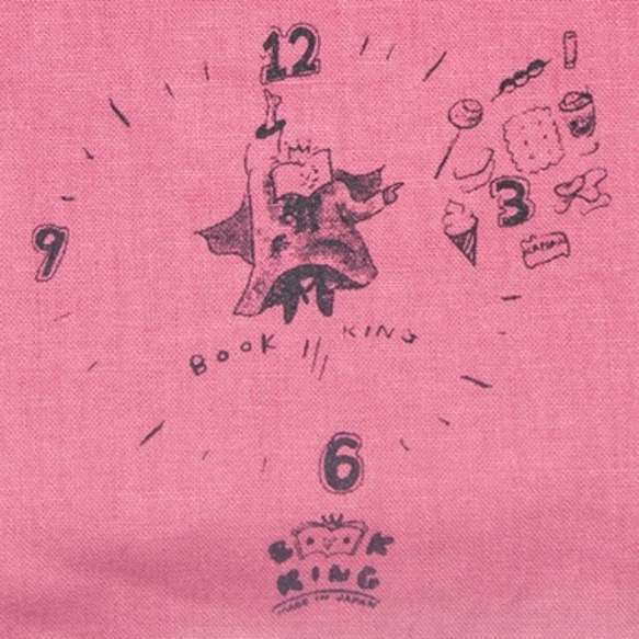女孩入場/幼兒園/入場/學校書王零食時間一點超現實的亞麻餐墊粉紅色 第2張的照片