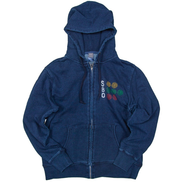 野球 2S 3B 2O デニムスウェット ジップパーカー ユニセックスS