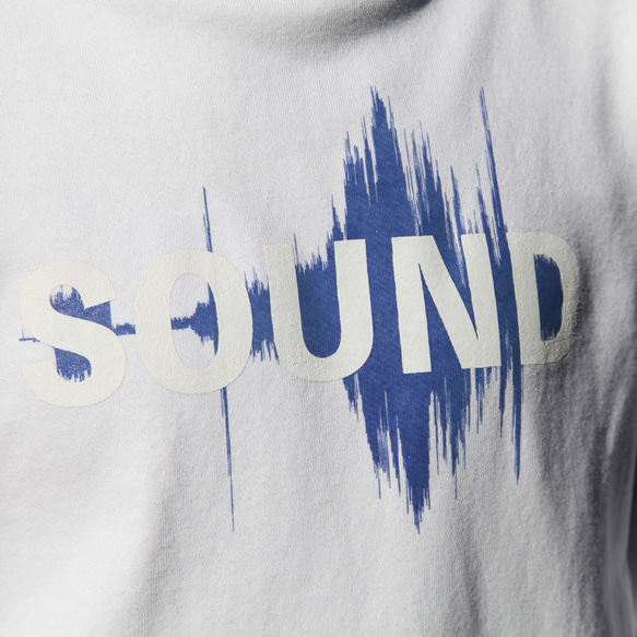 音楽 SOUND ヘヴィーウェイト Tシャツ 光で反応！青サウンドファイルが見える  ユニセックスXS〜XXLサイズ 6枚目の画像