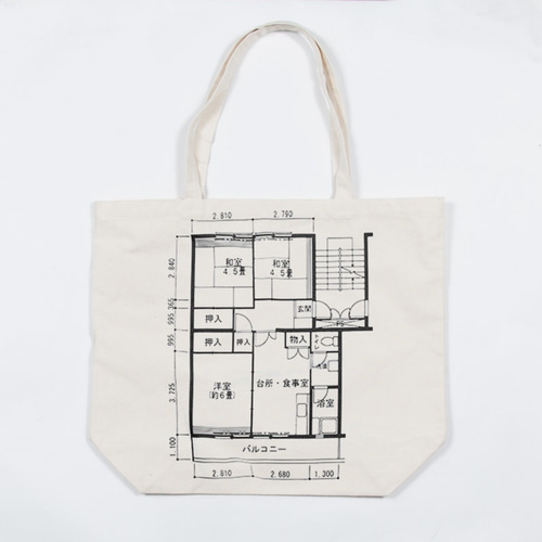 日本の間取り キャンバストートバッグ Tcollector トートバッグ 日本の間取り キャンバストートバッグ Tcollector トートバッグ
