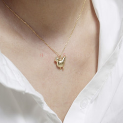 バードモチーフペンダント,鶏 ネックレス,CZ Eye Chicken Necklace 3枚目の画像