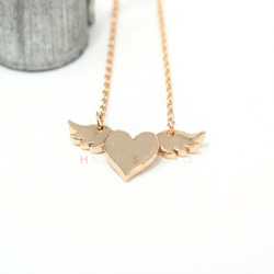 ハートエンジェルネックレス,Heart Angel Necklace 1枚目の画像