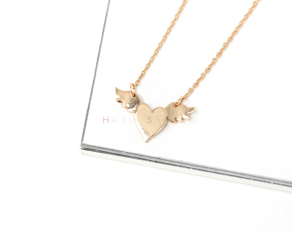 ハートエンジェルネックレス,Heart Angel Necklace 4枚目の画像