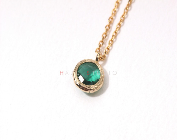 ティアドロップガラスネックレス,Teardrop Glass Necklace 1枚目の画像