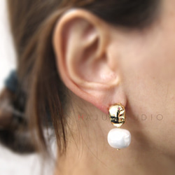 E007-G/Round Post Earring/ラウンドピアス 5枚目の画像