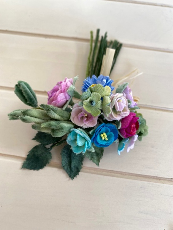 布花Small corsage gift series Pastel flowers A 3枚目の画像