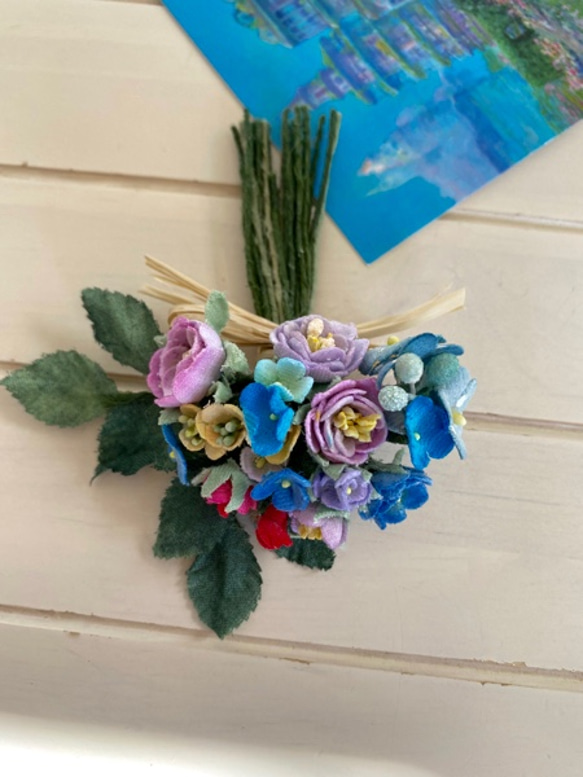 布花Small corsage gift series Pastel flowers B 3枚目の画像