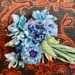 布花Small corsage gift series Blue blue flowers 2枚目の画像