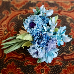 布花Small corsage gift series Blue blue flowers 4枚目の画像