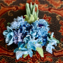 布花Small corsage gift series Blue blue flowers 5枚目の画像