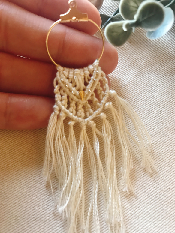 MACRAME✴︎ピアス 2枚目の画像