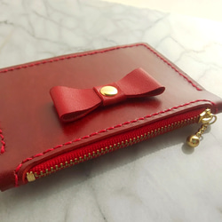 スマートにお出かけ♪ “革の宝石”レザーミニウォレット ミニ財布 4枚目の画像