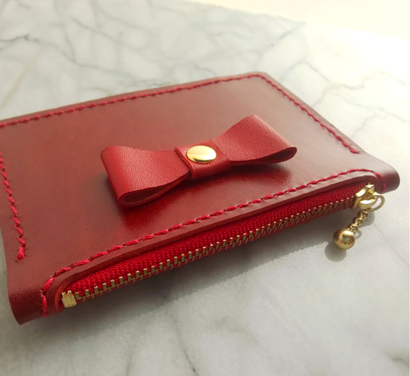 スマートにお出かけ♪ “革の宝石”レザーミニウォレット ミニ財布 4枚目の画像