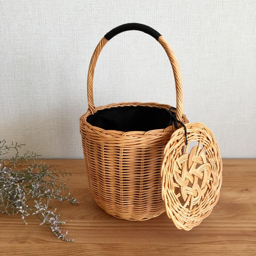 蓋つきバケツかごバッグ♢内布つき かごバッグ Amiami 通販 5884808