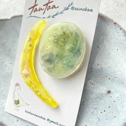 満月と三日月のピアス(えみ様専用ページ) 2枚目の画像