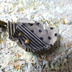 モノトーンバックチャーム（ドット、ボーダー） 2枚目の画像