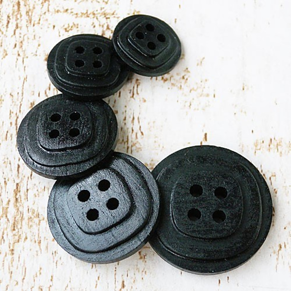 木ボタン15mm3個10081329(W-0150)#09 3枚目の画像