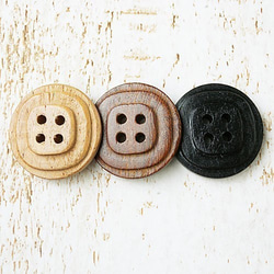 木ボタン15mm3個10081329(W-0150)#09 4枚目の画像