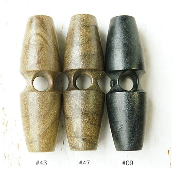 木調ボタン40mm3個10042234(DF-0026)カラー選択 2枚目の画像