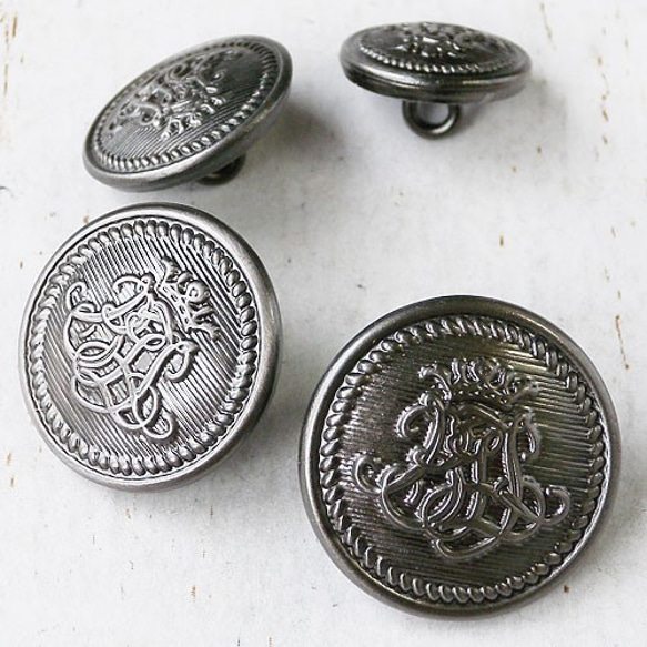 メタルボタン15mm4個10018309(BMB-50)#BS 2枚目の画像