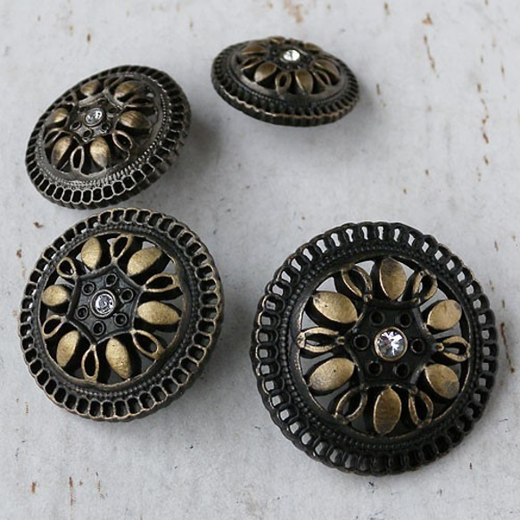 メタルボタン15mm2個10066575(BZ-803)#BG 2枚目の画像