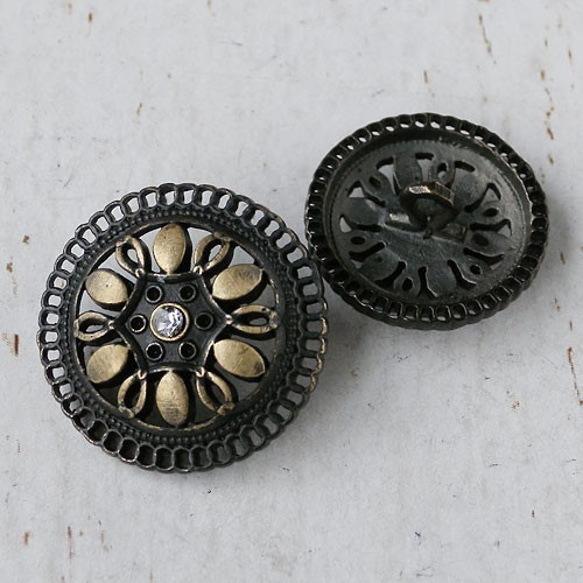 メタルボタン15mm2個10066575(BZ-803)#BG 3枚目の画像
