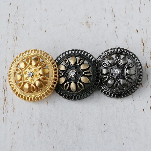 メタルボタン15mm2個10066575(BZ-803)#BS 4枚目の画像
