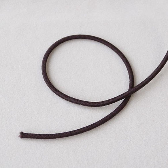 ゴム紐 3mm 20032417(bel-39)＃108（焦茶色）3m ひも・コード ヒント