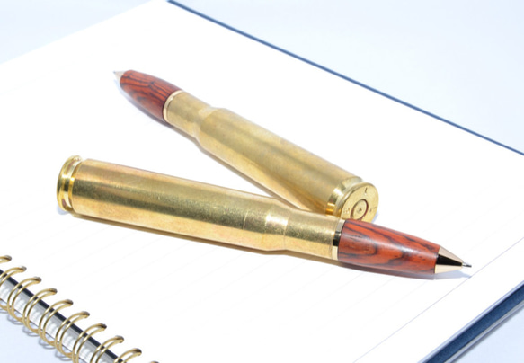 .50 Cal bullet cartridge handmade wooden pen (Brass body) 第3張的照片