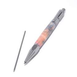 手作り 高級 木製 2mm 芯 シャープペンシル 消しゴム シャープナー 鉛筆削り 付 ポプラ ガンメタル 2枚目の画像